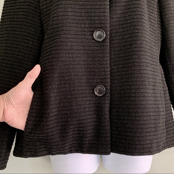 Akris Punto Stand Collar Ribbed Jacket Gray Size 8 - Picture 8 of 15